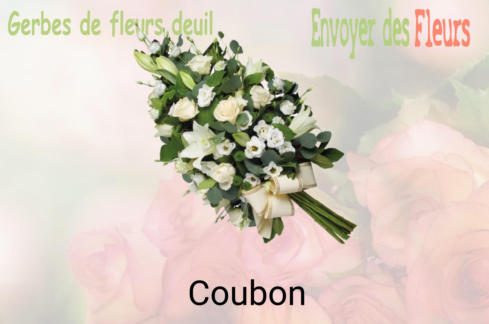 Gerbe de fleurs de deuil livrée à Coubon
